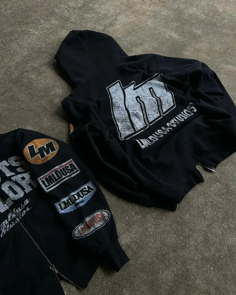 Racing Zip Up Hoodie